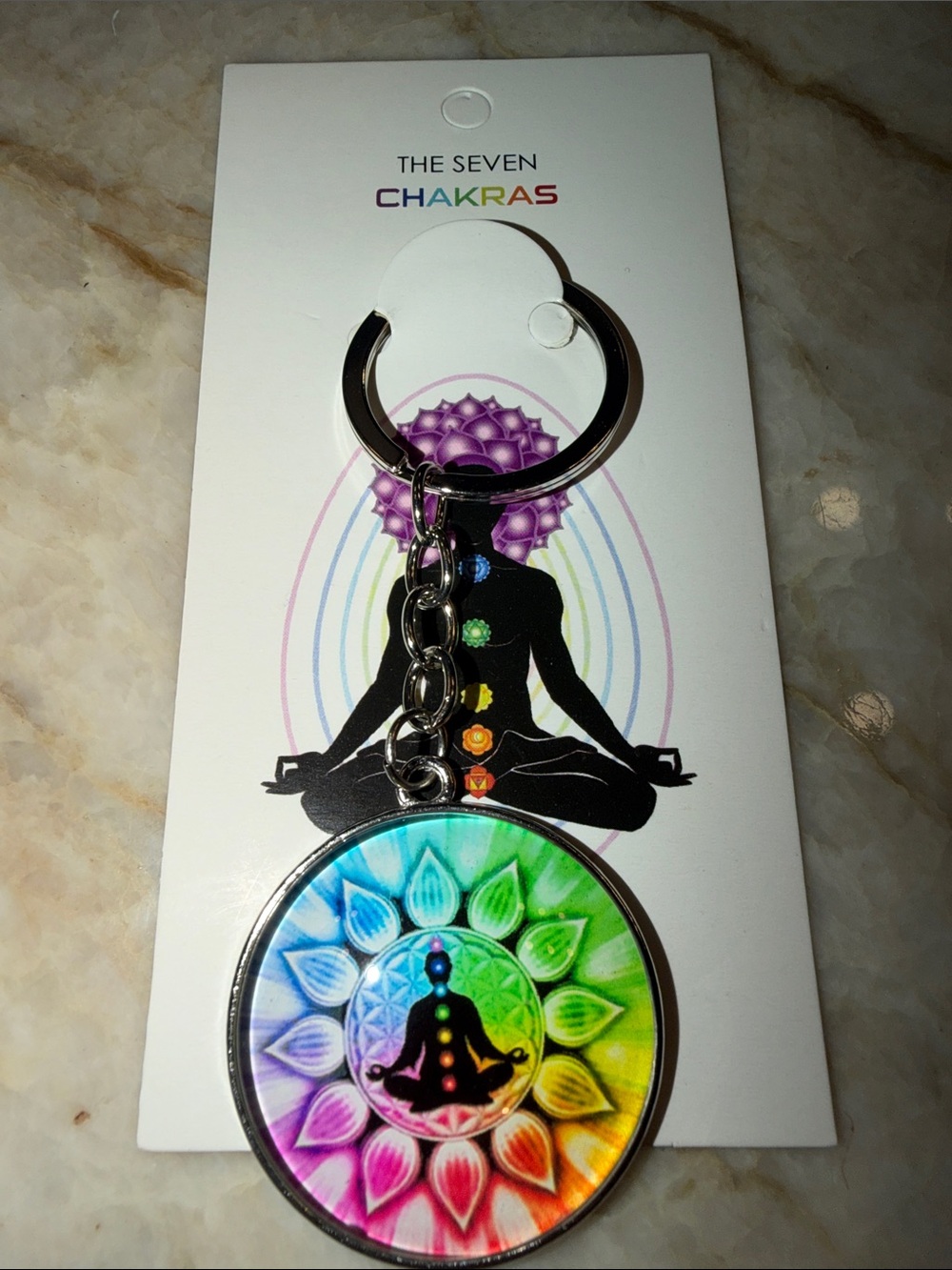 Chloe Multicolor Chakra purse charm or Key holder